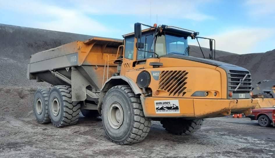 Volvo A40D dumper med Widlunds-dekal